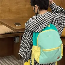 軽量で便利！子供用バックパック【カラーブロックデザイン・幼稚園・男女共用】（セットアップ対応）
