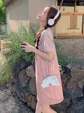 夏用ピンクサロペットパンツ【フィット・ハイウエスト・ストレートシルエット・カジュ アル】（セットアップ対応）