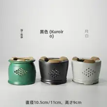 高品質 粗陶製 茶用ポット【温茶・酒精ランプ付き・茶道具】