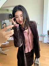 高重み雪ニット外套とAラインスカート【スリムデザイン・セットアップ対応】