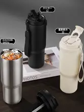スタイリッシュなステンレス製大容量保温ボトル【携帯用・車載対応】