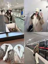 水洗濯可能！毛襟付き白鹅绒パーカー【冬用・女性用・暖かさを追求したデザイン】