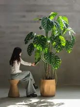 モンステラ フェイクツリー 大型リビング 擬似植物 ラグジュアリー インテリア装飾 花飾り