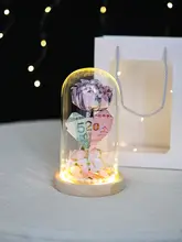 手作りガラスドーム入りバラの花【プレゼント・誕生日用】