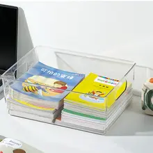 透明A4整理ボックス【子供向け・絵本収納・分別可能・高タイプ】