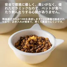 ペット用 陶器製フードボウル【犬猫兼用・飲水用・多サイズ】