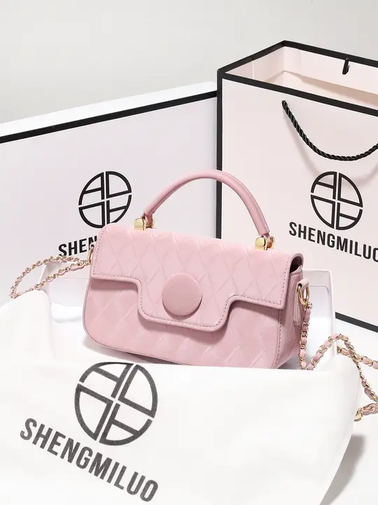 ショルダーバッグ レディース ミニスクエアバッグ チェーン付き ピンク 上品 卒業祝い 誕生日プレゼント