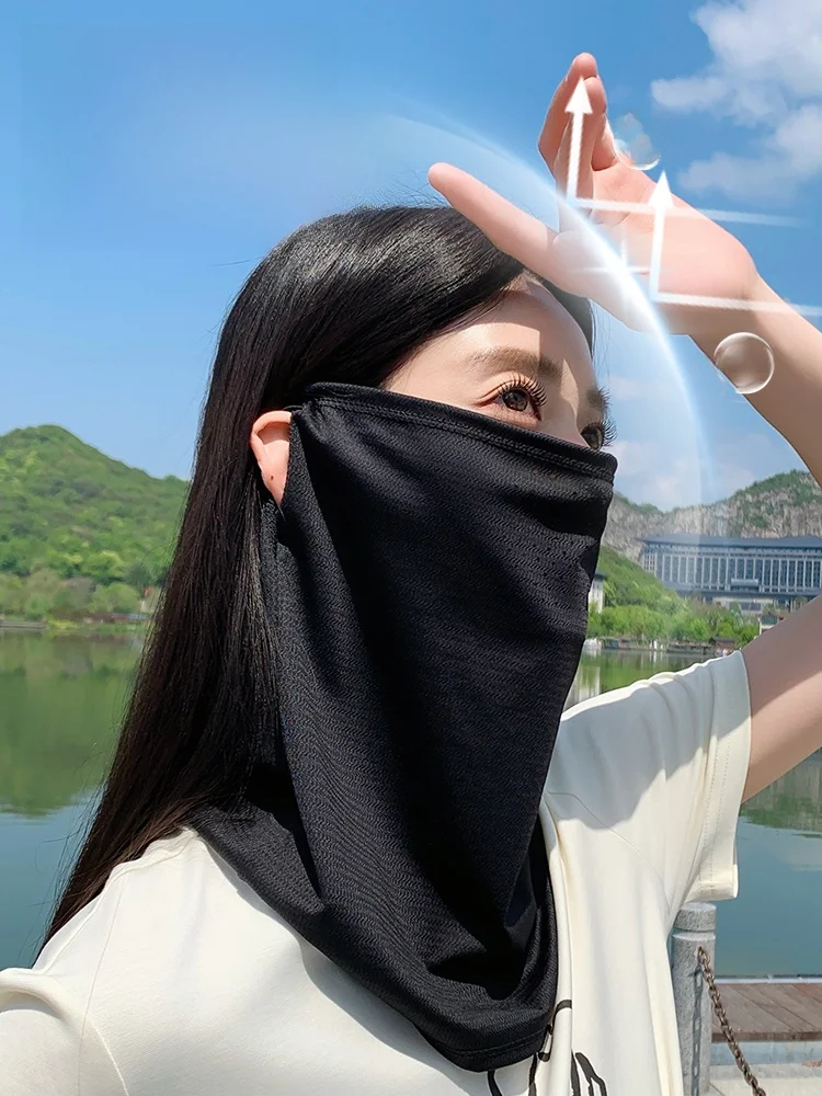 夏用 アイスタッチ 日焼け防止マスク：通気性と全顔保護が実証された実用性