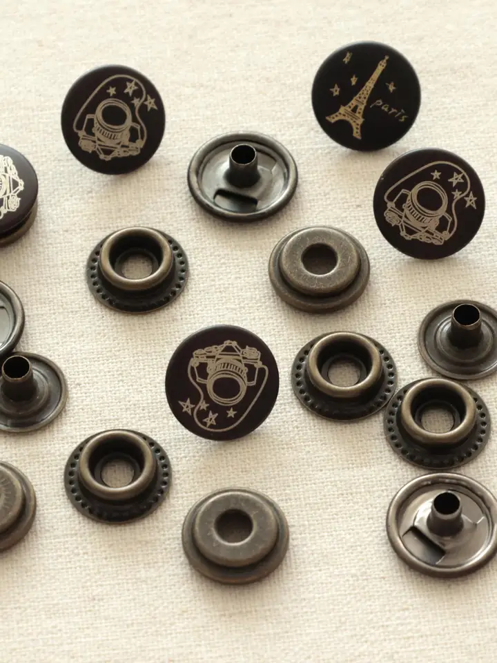 マットメタル製のタムホック【手作り感・コート用・DIY対応】