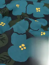 手作りDIY用オックスフォードコットン生地【大花柄・暗い夜色】