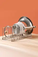 鍋蓋スタンド 伸縮式 ステンレス キッチン収納 鍋蓋立て フライパン収納 調理器具ラック 調整可能