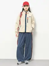 秋冬用 アウトドアフリース ジャケット【カラーコンビ・ジッパー開閉・保温インナー・ハイキング用】