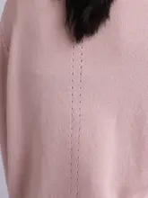 イタリア製 カシミアハイネックニット【粗編み・女性用・自然系デザイン】