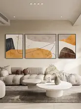 抽象デザインの3枚セット壁掛けアート【モダン・リビングルーム用・高級感】