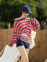 絶妙なデザインの女性用ビキニ【三点セット・長袖カバー・日焼け防止・フィット】（セットアップ対応）