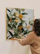 手描き油絵 壁掛けアート【ブラウンオレンジ・リッチな質感・リビング・ダイニング・寝室用】