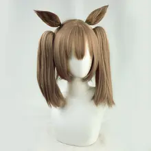 コスプレ用ウィッグ【鮮やかな色合い・ダブルクリップ付き・同色の尻尾】