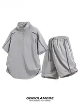 Tシャツ セットアップ メンズ 接触冷感 カジュアル スポーツ おしゃれ 夏「GENIOLAMODE」