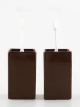 シンプルな陶器製の洗面器【ホテル・民宿用・ブラシカップ】