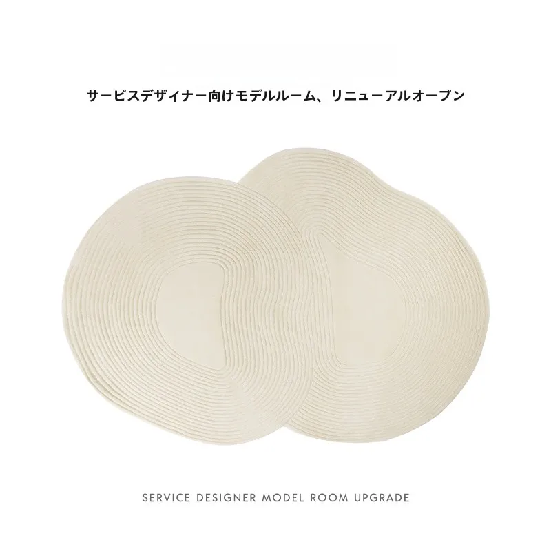 3畳カーペット長方形 ベージュリップル01 シルク素材の高級感と実用性