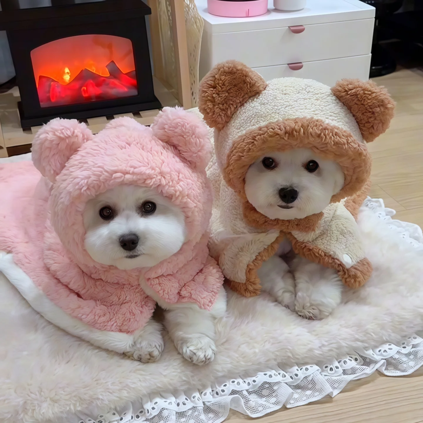 クリスマス犬用の暖かい毛布ケープ：冬の日常で安心な体温維持を実現