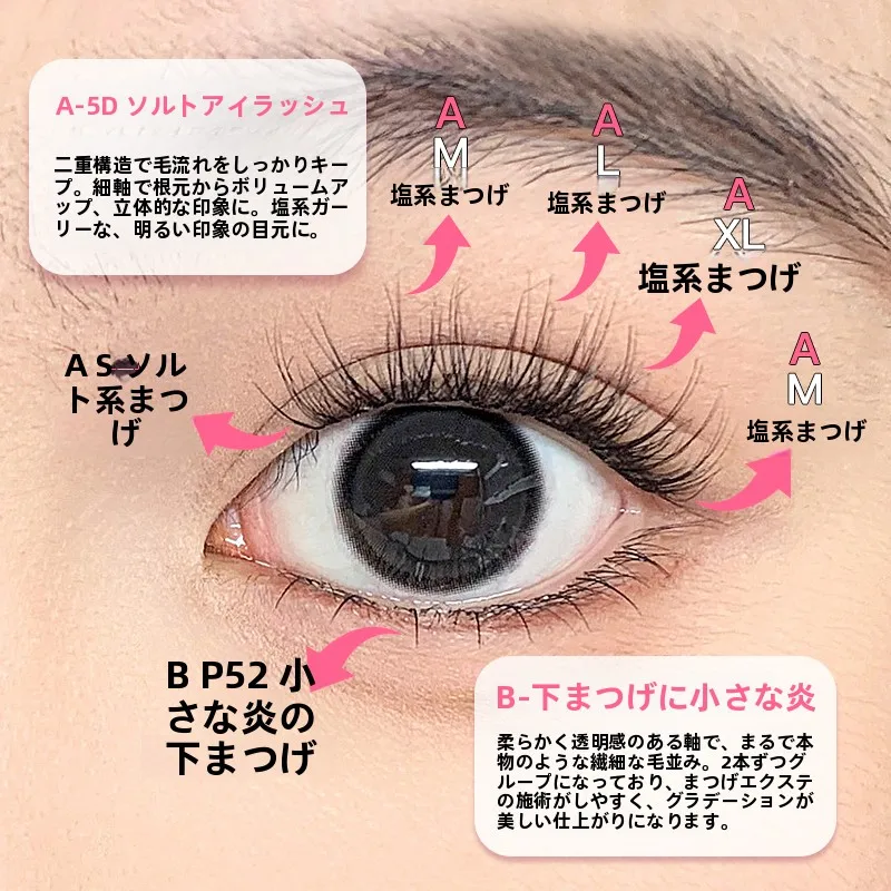 5D立体マツエク：自然なボリュームとセクションタイプで快適な日常メイクを実現