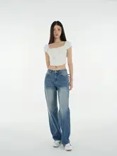 フランス風ヴィンテージデザインのボタン付きフィッシュボーンハイウエストトップス