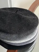 ベレー帽 レディース グレー ビッグサイズ ゆったり ルーズ 上品 着回し おしゃれ 秋冬「INZINA」