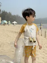 子供用恐竜柄水着セット【男の子用・半袖・速乾・2点セット】