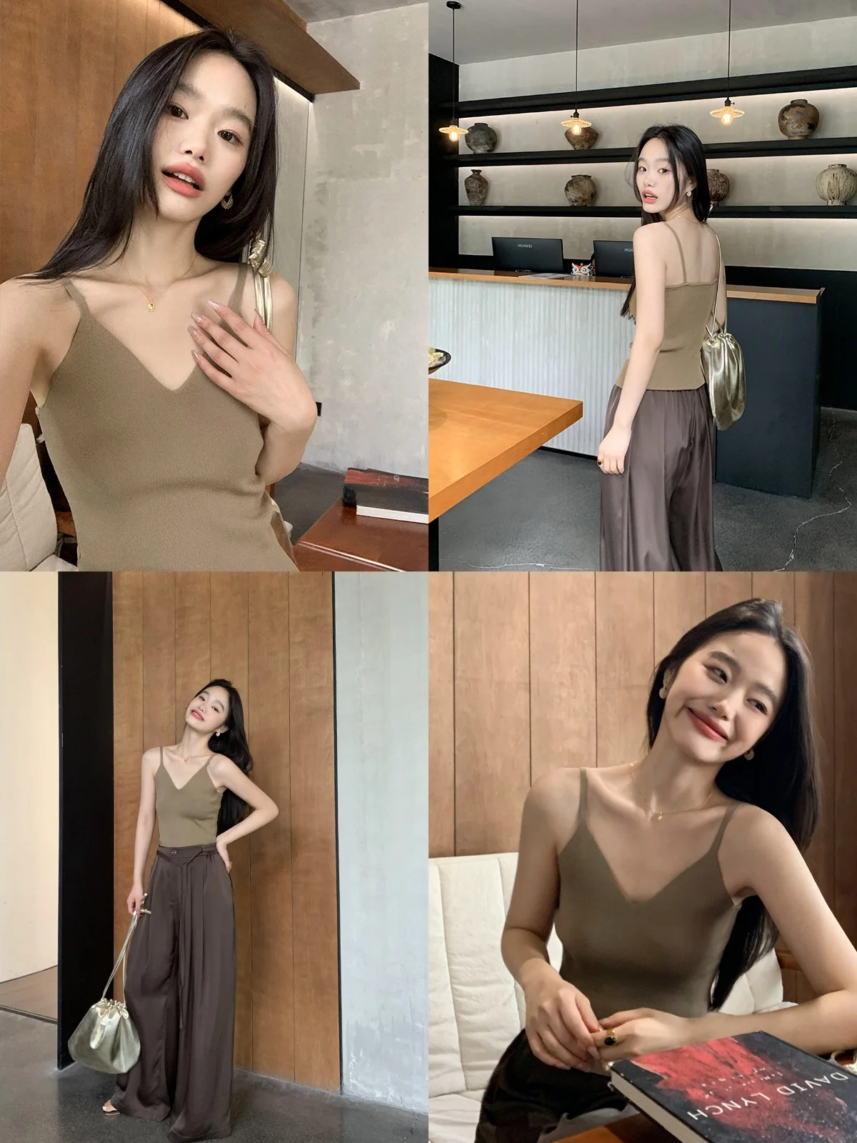 大人可愛い服 50代コーデ | Vネックニットキャミソールで実現する自然な可愛さのガイド