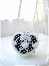 ショルダーバッグ 2WAY レディース 蝶結び うさぎ ぬいぐるみ風 水玉 ロリータ風 六芒星 レトロかわいい オリジナル