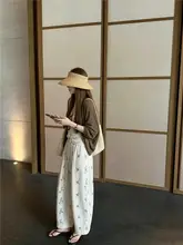 ラム風カーディガンとキャミソールの組み合わせ【長袖・無地・ヴィンテージ風・花柄・ワイドパンツ】（セットアップ対応）