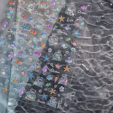 ヒトデと金魚のゼリー立体ネイルアートステッカーの袋