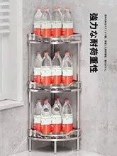 ステンレス製コーナー置物ラック【三角形・バスルーム・キッチン用】