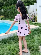 親子水着【母娘用・スカート風・ピンクの水玉模様・可愛いデザイン】（セットアップ対応）