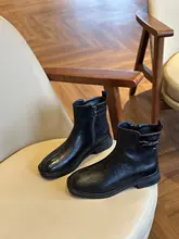 美脚効果！レディースショートマーチンブーツ【秋冬用・ブラウン・サイドジッパー・フラットソール】