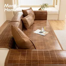 M.life 竹製ソファマット【夏用・涼感・竹席・クッションカバー】