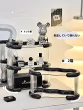 シンプルで高級感のあるデスクトップ収納ラック【化粧品整理用・学生・オフィス用】