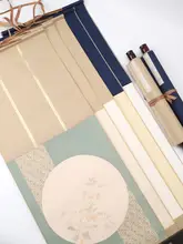 茶掛け用 絹製巻軸【白色シルク風・禅意のアート作品】