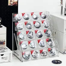 透明アクリル製ミニ古美ディスプレイラック【小型・階段型・コレクション用】