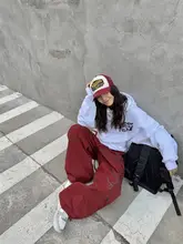 街舞スタイルのワイドカーゴパンツ【アシンメトリー・ユニークなデザイン】（セットアップ対応）