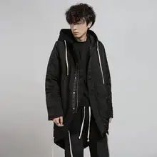 暗黒系フード付きロングコート【冬用・保温・ゆったりフィット】