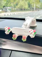 かわいいカートンデザインの車載スマホホルダー【吸盤式・エアコン吹出口取り付け】