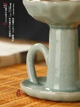 キャンドルホルダー 手持ち用 家庭用 ヨーロッパ風 ビンテージ セラミック ひび割れ 高級感