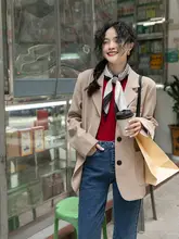 春秋用 ブルー ブレザー【デザイン重視・したスタイル・ショート丈・小柄向け】（セットアップ対応）