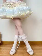春夏用 ロリータ風リボン付きカラフルなレッグウォーマー【可愛いデザイン】（セットアップ対応）