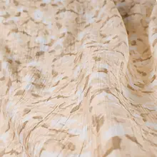 肌に優しい微透けデザインの小花柄天絲コットンリネン生地【ドレープ感・スカート型用】