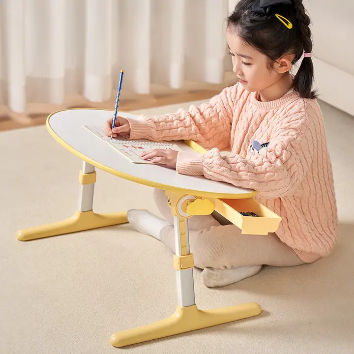 XGear 子供用ベッドサイド折りたたみテーブル【高さ調整可能・読書や学習用・コンパクトデザイン】（セットアップ対応）
