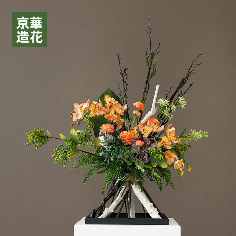 寄せ植え 室内向けの中華風人工観葉植物デスクフラワーアレンジメントセットの実用性と設置ガイド