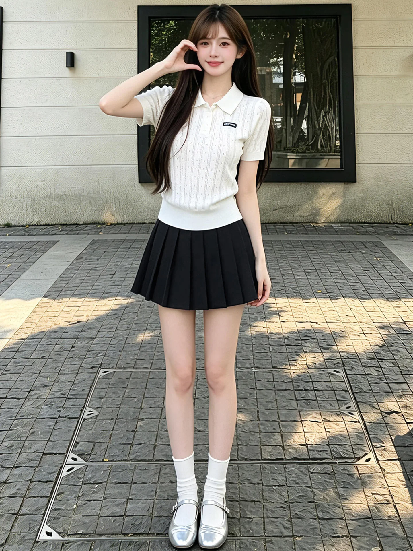 大学生の合コンで失敗しない服装は？黒のスーツ風ひざ上スカートが解決する理由